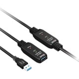 Club 3D USB 3.2 Gen1 actieve repeaterkabel Zwart, 10 meter