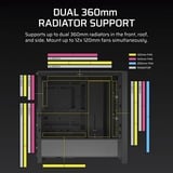 Corsair FRAME 4000D RS midi tower behuizing Zwart | 2x USB-A | 1x USB-C | Tempered Glass