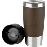 Emsa Travel Mug Classic thermobeker, 360ml thermosbeker Donkerbruin/roestvrij staal