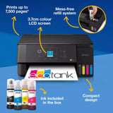 Epson EcoTank ET-2922 all-in-one inkjetprinter Zwart, Scannen, Kopiëren, Wi-Fi, inclusief tot 3 jaar inkt, C11CL63416