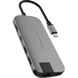 Hyper HyperDrive SLIM 8-in-1 USB-C Hub dockingstation Donkergrijs