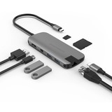 Hyper HyperDrive SLIM 8-in-1 USB-C Hub dockingstation Donkergrijs