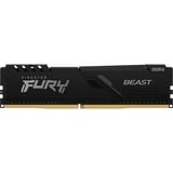 Kingston FURY 8 GB DDR4-3200 werkgeheugen Zwart, KF432C16BB/8, Beast