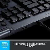 Logitech G815 LIGHTSYNC RGB Mechanical Gaming Keyboard Zwart, US-International, GL Tactile, RGB leds