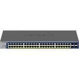 Netgear 48-poorts Gigabit PoE+ Smart Switch met 4 SFP+ poorten Grijs, 10G, Smart Managed