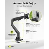 goobay Single monitorarm Zwart, 17 - 32 inch