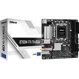 ASRock B760M-ITX/D4 WiFi socket 1700 moederbord Zwart/zilver, RAID, Gb-LAN, Wi-Fi, BT, Sound, Mini-ITX