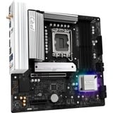 ASRock B860M Pro RS WiFi socket 1851 moederbord Zwart/zilver, RAID, 2.5 Gb-LAN, WLAN, BT, Sound, µATX