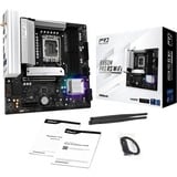 ASRock B860M Pro RS WiFi socket 1851 moederbord Zwart/zilver, RAID, 2.5 Gb-LAN, WLAN, BT, Sound, µATX