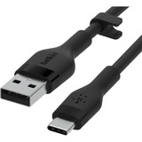Belkin BOOSTCHARGE Flex USB-A/USB-C-kabel Zwart, 3 m
