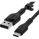 Belkin BOOSTCHARGE Flex USB-A/USB-C-kabel Zwart, 3 meter