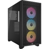 Corsair 3000D Airflow RGB midi tower behuizing Zwart | 2x USB-A | RGB | Tempered Glass