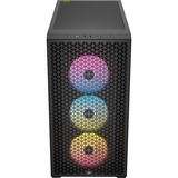 Corsair 3000D Airflow RGB midi tower behuizing Zwart | 2x USB-A | RGB | Tempered Glass