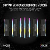 Corsair 32GB DDR5-6000 (2x16GB) Kit werkgeheugen Zwart, CMH32GX5M2B6000C38, Vengeance RGB, XMP