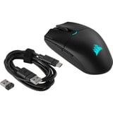 Corsair KATAR ELITE WIRELESS gaming muis Zwart, 26.000 dpi