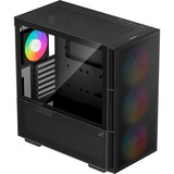 DeepCool CH560              midi tower behuizing Zwart | 1x USB-A | 1x USB-C | RGB | Window