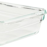 Emsa CLIP & CLOSE glazen vershoudcontainer doos Transparant/rood, 0,1 liter