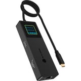 ICY BOX IB-DK4038-LCD dockingstation Antraciet, HDMI, USB-A, USB-C, RJ-45