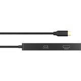ICY BOX IB-DK4038-LCD dockingstation Antraciet, HDMI, USB-A, USB-C, RJ-45