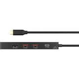 ICY BOX IB-DK4038-LCD dockingstation Antraciet, HDMI, USB-A, USB-C, RJ-45