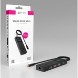 ICY BOX IB-DK4038-LCD dockingstation Antraciet, HDMI, USB-A, USB-C, RJ-45