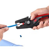 KNIPEX PreciStrip16 Automatische afstriptang Zwart/rood, geïntegreerde draadsnijder