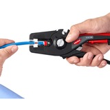 KNIPEX PreciStrip16 Automatische afstriptang Zwart/rood, geïntegreerde draadsnijder