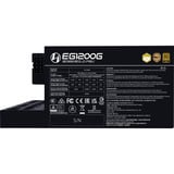 Lian Li EDGE GOLD modulaire 1200 watt voeding  Zwart, 1x 12V-2x6, 4x PCIe, 4x USB-header hub