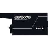 Lian Li EDGE GOLD modulaire 1200 watt voeding  Zwart, 1x 12V-2x6, 4x PCIe, 4x USB-header hub