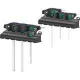 Wera 454/7 HF Set 1 Stiftsleutelset T-greep Hex-Plus Zwart/groen, met vasthoudfunctie