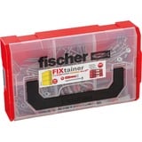 fischer FIXtainer - DUOPOWER Elektrisch plug Lichtgrijs/rood