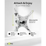 goobay TV Wall Mount Caravan FULLMOTION (M), 13 to 43 inch wandmontage  Zilver