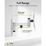 goobay TV Wall Mount Caravan FULLMOTION (M), 13 to 43 inch wandmontage  Zilver