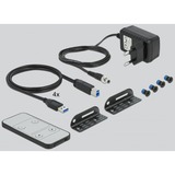 DeLOCK DisplayPort 1.4 KVM Switch kvm-switch Zwart, 8K 30 Hz, USB 3.0, Audio