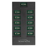 DeLOCK RGB-hub voor ARGB leds met 10 poorten Zwart