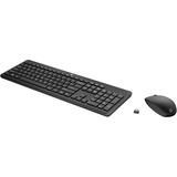 HP 235 draadloze muis en toetsenbordcombo, desktopset Zwart, BE Lay-out, Plunger, 1600 dpi