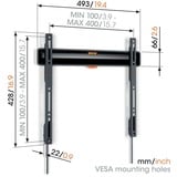 Vogels COMFORT TVM 3405 Platte tv-beugel wandmontage  Zwart, 32-77"