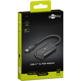 goobay USB-C naar VGA-adapter Zwart, 0,2 meter