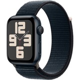 Apple Watch SE (2023) smartwatch Donkerblauw/donkerblauw, 44 mm, Geweven sportbandje, Aluminium