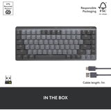 Logitech MX Mechanical Mini toetsenbord Zwart, US-International lay-out (QWERTY), GL Tactile, 80% (TKL), Bluetooth