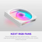 NZXT F120 RGB case fan Wit, 120 x 120 x 25 mm, PWM