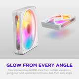 NZXT F120 RGB case fan Wit, 120 x 120 x 25 mm, PWM