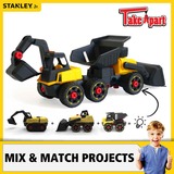 Stanley Junior Demonteerbare Graafmachine met schroevendraaier Excavator, Mix & match, 3 jaar +