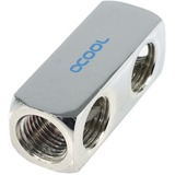 Alphacool HF connection terminal 5-way G1/4'' inner thread verbinding Chroom