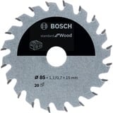 Bosch Standard for Wood cirkelzaagblad voor accuzagen 85mm T20 