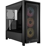 Corsair FRAME 4000D RS ARGB midi tower behuizing Zwart | 2x USB-A | 1x USB-C | RGB | Tempered Glass
