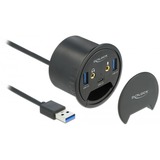 DeLOCK 3-poorts USB-hub 1x Typ-C + 2x Typ-A + HD-Audio 