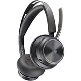 HP Poly Poly Voyager Focus 2 USB-C - Teams Certified on-ear headset Zwart, Incl. oplaadstatief