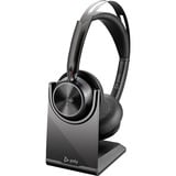 HP Poly Poly Voyager Focus 2 USB-C - Teams Certified on-ear headset Zwart, Incl. oplaadstatief