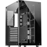 Inter-Tech C-701 Panorama, Tower-behuizing Zwart | 2x USB-A 2.0 | 2x USB-A 3.2 (5 Gbit/s) | 2x Audio | Window-kit